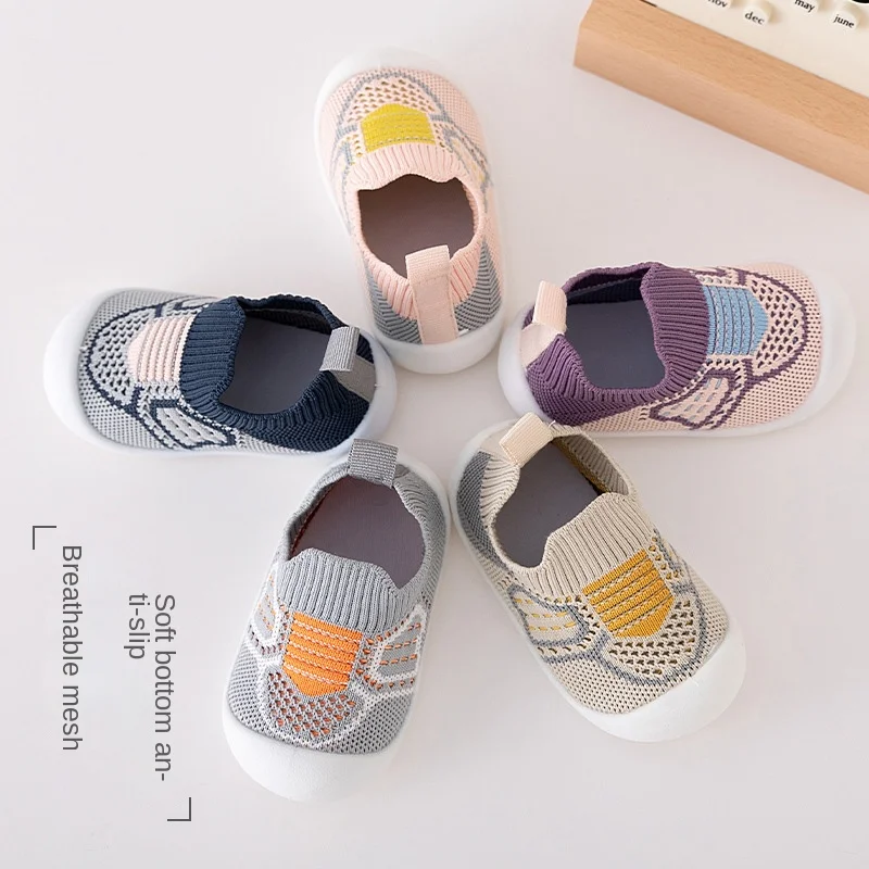 Scarpe da bambino per bambini primavera ed estate suola morbida antiscivolo calze a rete traspiranti scarpe scarpe slip-on per ragazzi e ragazze