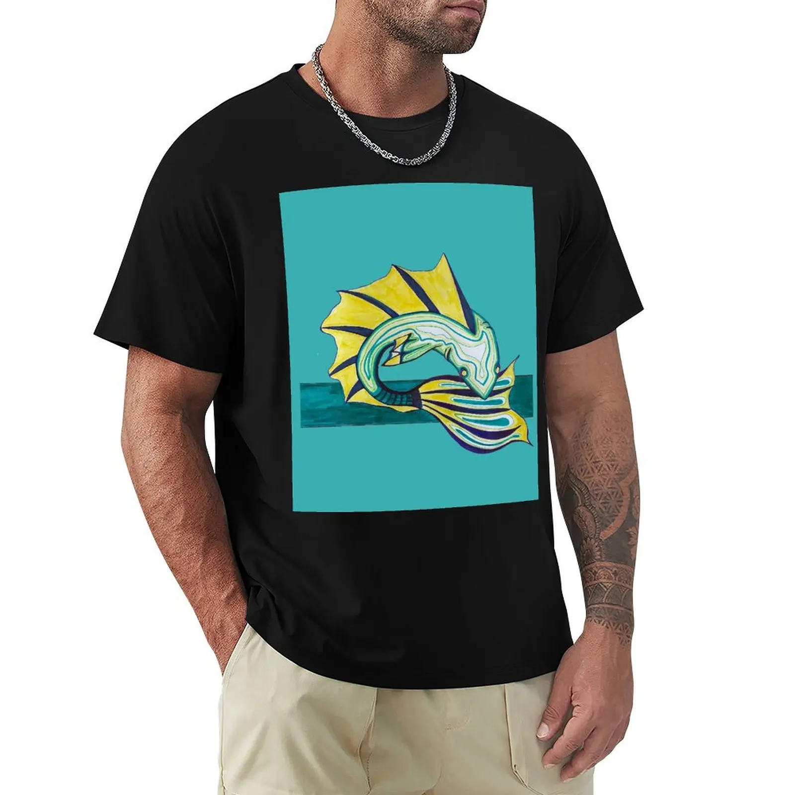 Fishy Fun T-Shirt Running Gym Short Sleeve Sports Tee