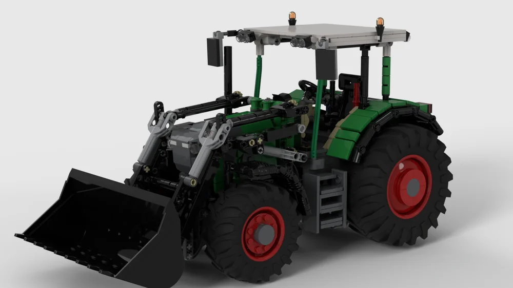 Moc 600 Tractor with Front Loader Engineering Vehicle Model  Moc Building Blocks Bricks Kit Kids for Toys ChristmasPresent