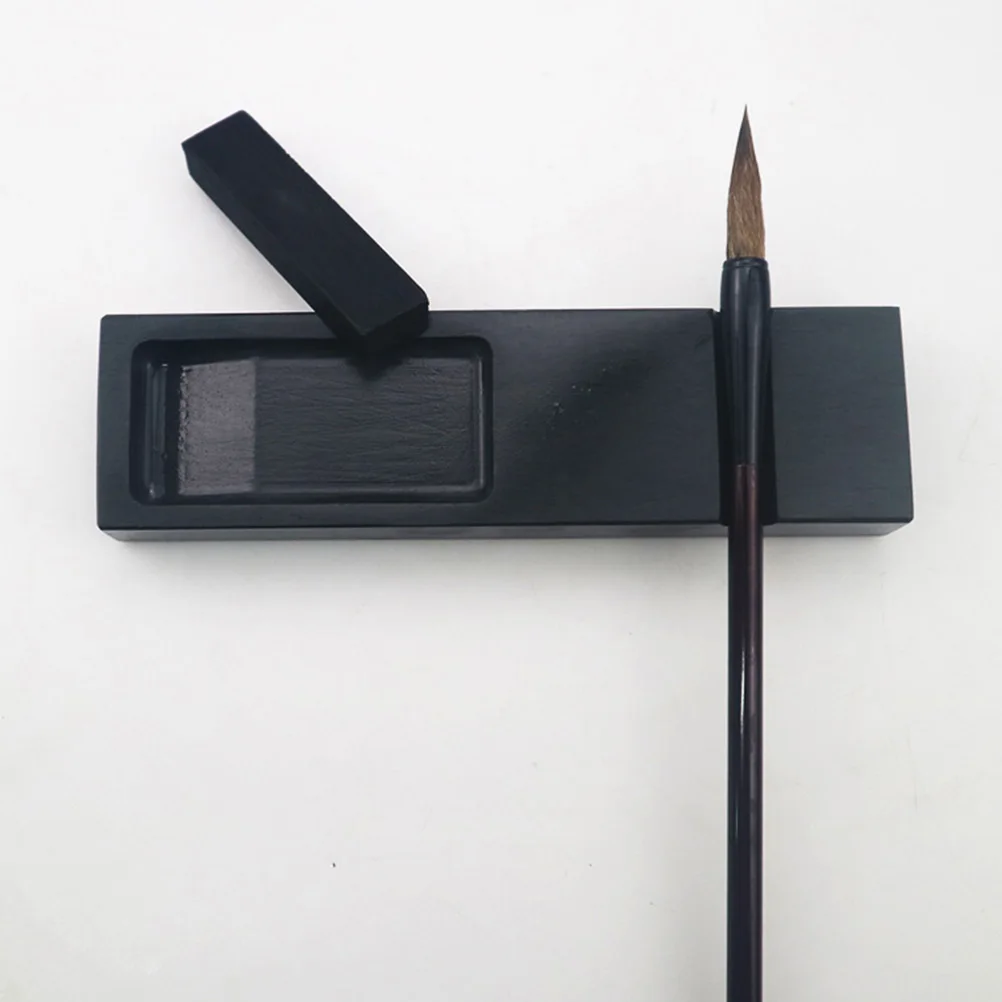 

Smooth Chinese Inkstone Traditional Shaped Inkstone Ink Grinding Stone Calligraphy Accessory for Students and Artists