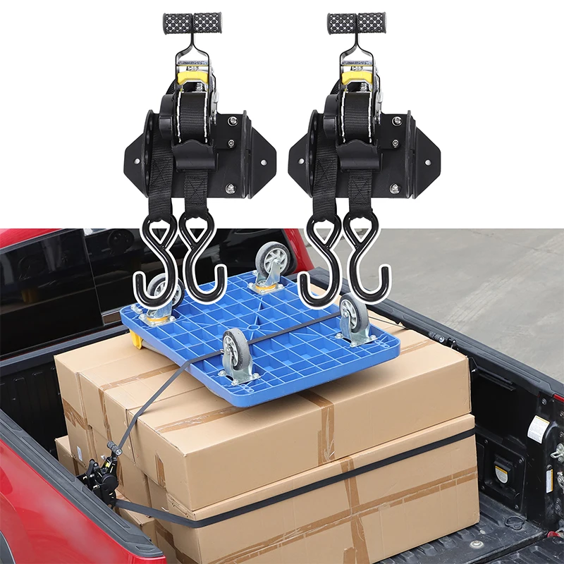

For 16-24 Toyota Tacoma/22 Toyota Tundra Car Cargo Box Fixed with Ratchet Tightener Carbon Steel Car Modification Accessories