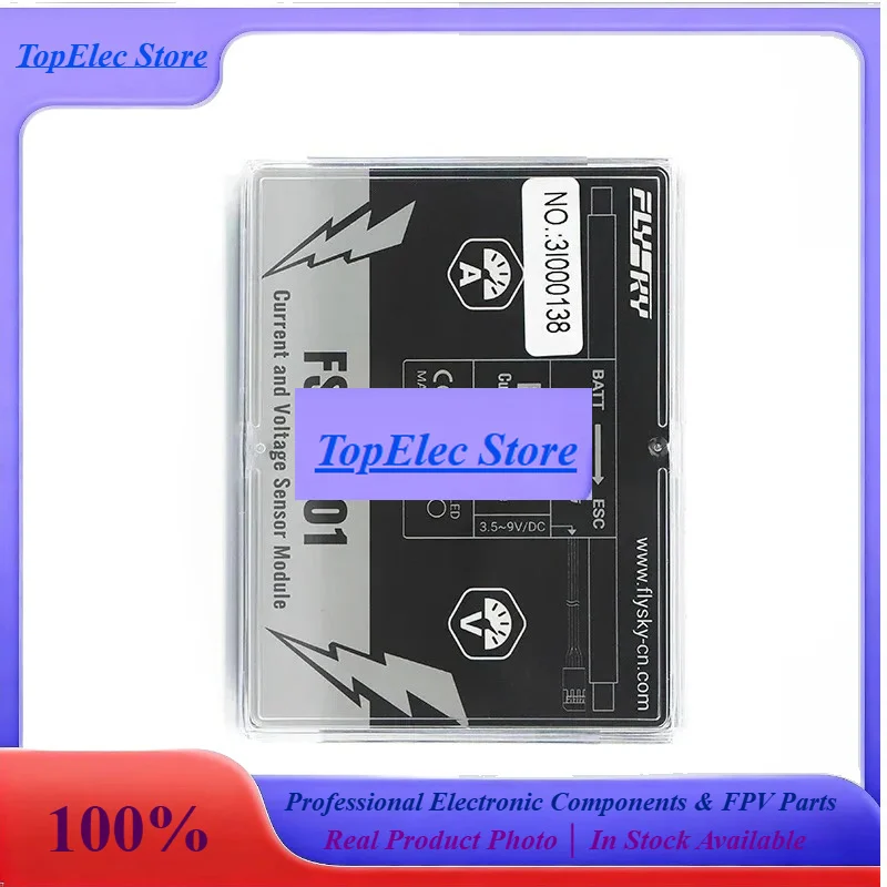 TopEs1pcs For FLYSKY FS-IBC01 High Precision Voltage Current Sensor, 0-100V 0.5-400A, I-BUS2 For RC Car Boat Aircraft