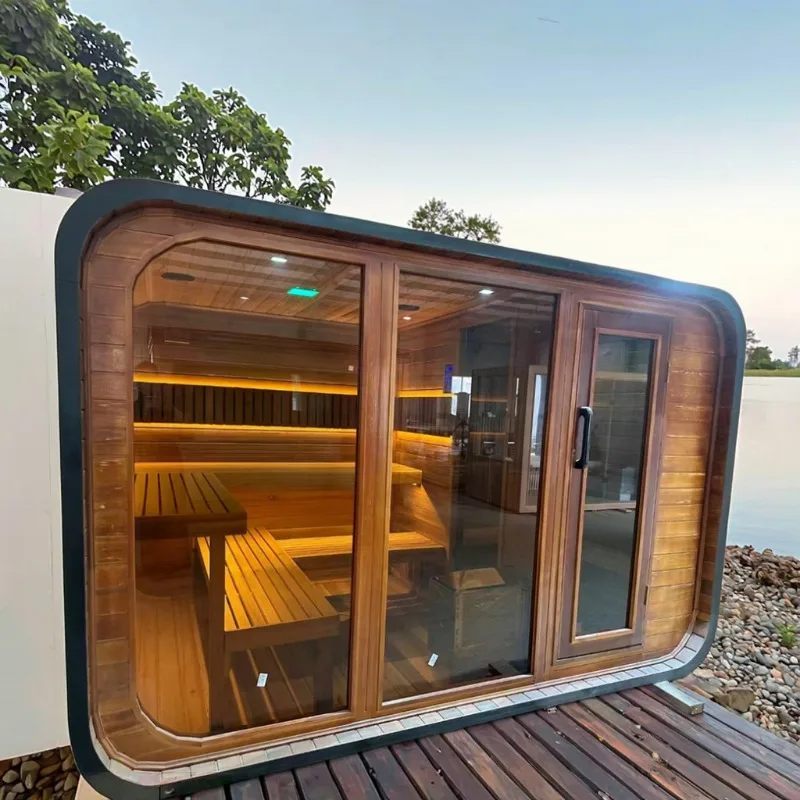 2025 Best Seller Sauna A Frame Outdoor Personal Use Sauna 4-5 Personal Traditional Wooden Sauna
