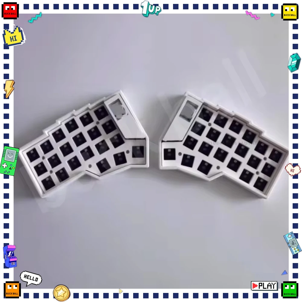 Corne Split Keyboard Kit Wireless Mechanical Keyboard E-Ink Screen RGB Hot Swap Customized Keyboard Kit Office PC Accessories