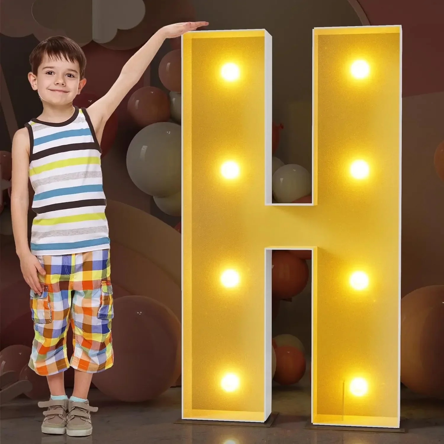 120CM DIY Marquee Letters Marquee Warme Lichtgevende Letters Grote Mozaïek Schuimplaat Letters XMAS LOVE BABY PROM Feestdecoratie - afbeelding 1