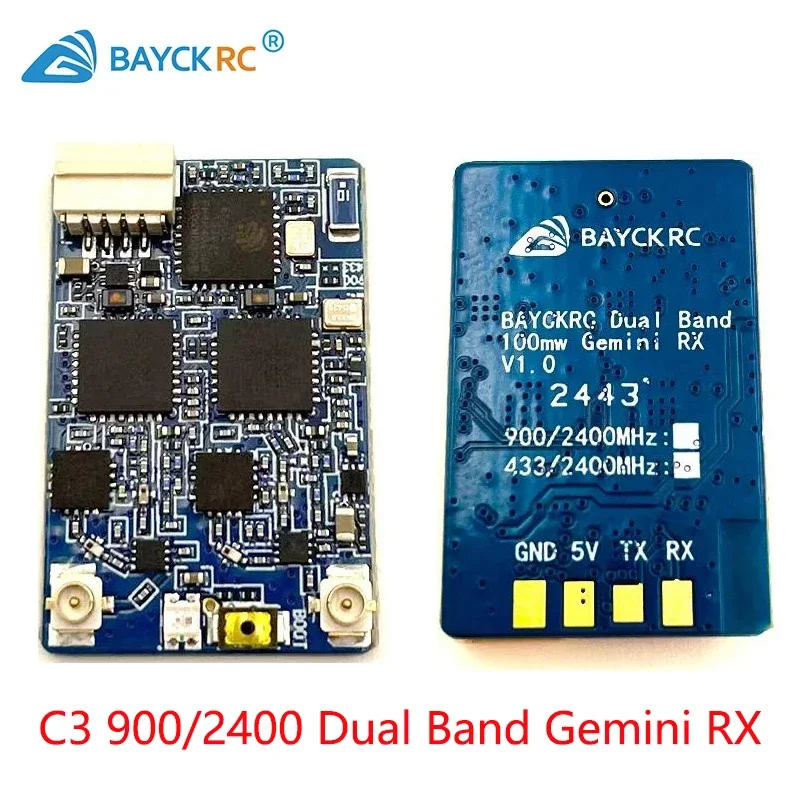 AvaCoreBAYCK C3 915MHZ / 2.4GHz Dual Band 100mW TX Power Gemini RX Dual-antenna Receiver / 868-915-2.4G 8 Reception Modes