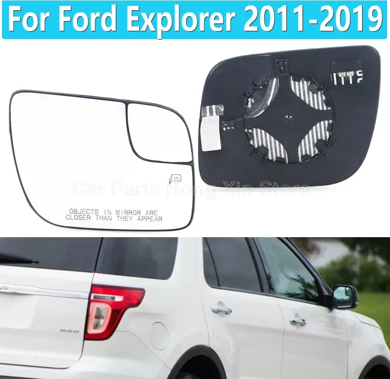 

For Ford Explorer 2011 2012 2013 2014 2015 2016 2017 2018 White Heated Door Wing Rearview Side Mirror Glass Left Right Replace