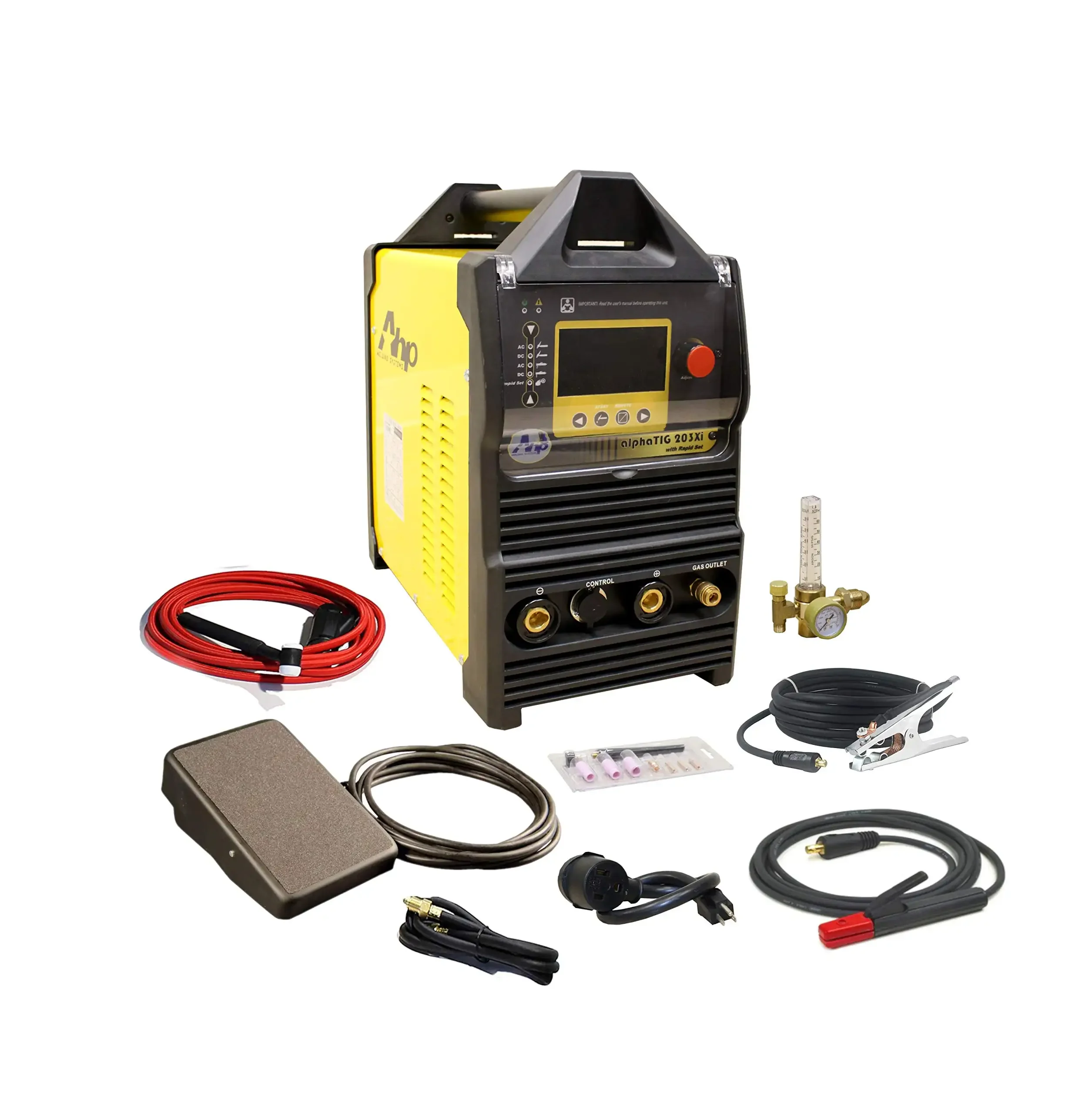 2024 AlphaTIG 203Xi Amp IGBT AC DC Tig/Stick Welder with PULSE 110/220v 3 YEARS WARRANTY High Quality TIG Welding