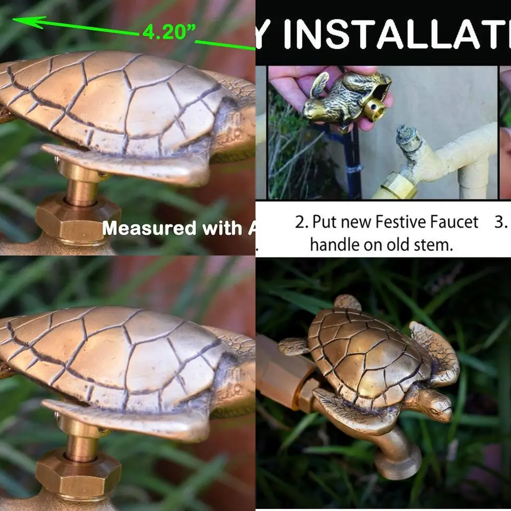 

Universal Brass DIY Sea Turtle Outdoor Faucet Handle Replacement
