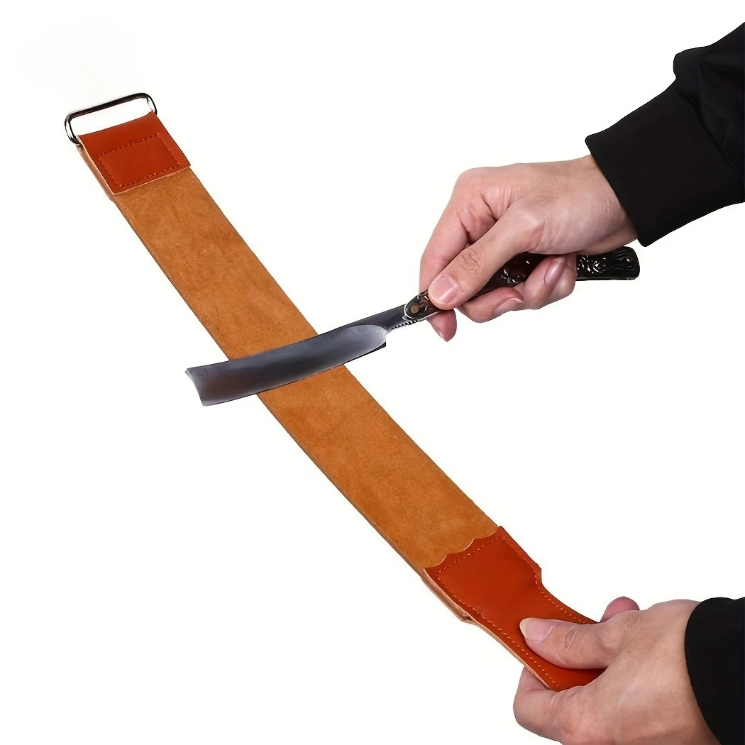 [Durable Razor Blade Sharpener] Durable Leather Razor Blade Sharpener | No-Fragrance Strip for Beard & Mustache Maintenance