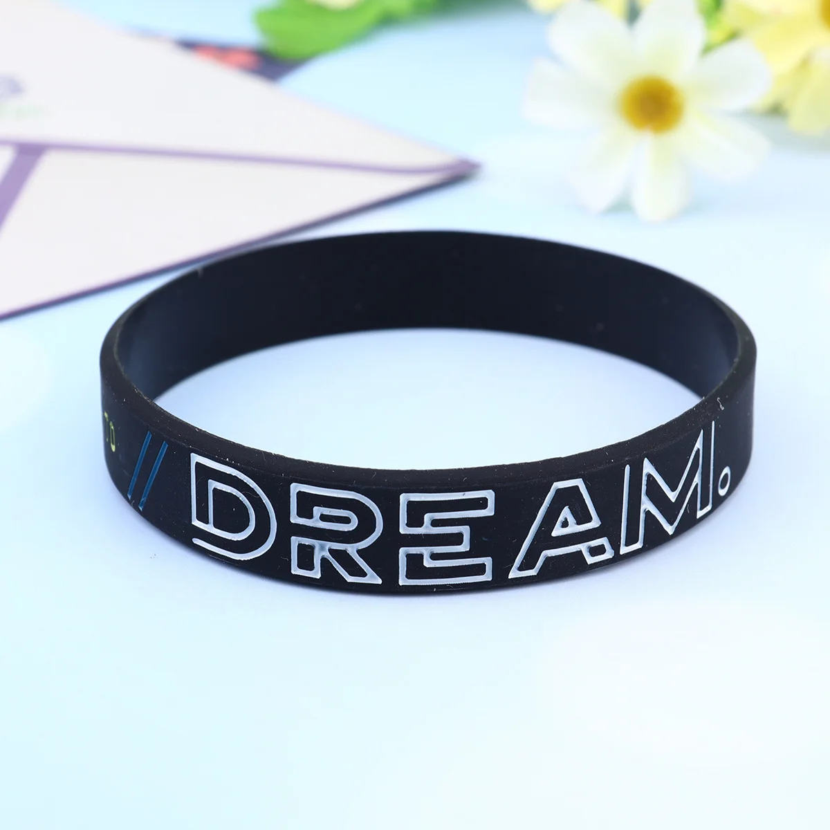 

4Pcs Elastic Motivational Silicone Bracelets Inspirational Wristbands for Teens Adults Fitness Sports Be Yourself