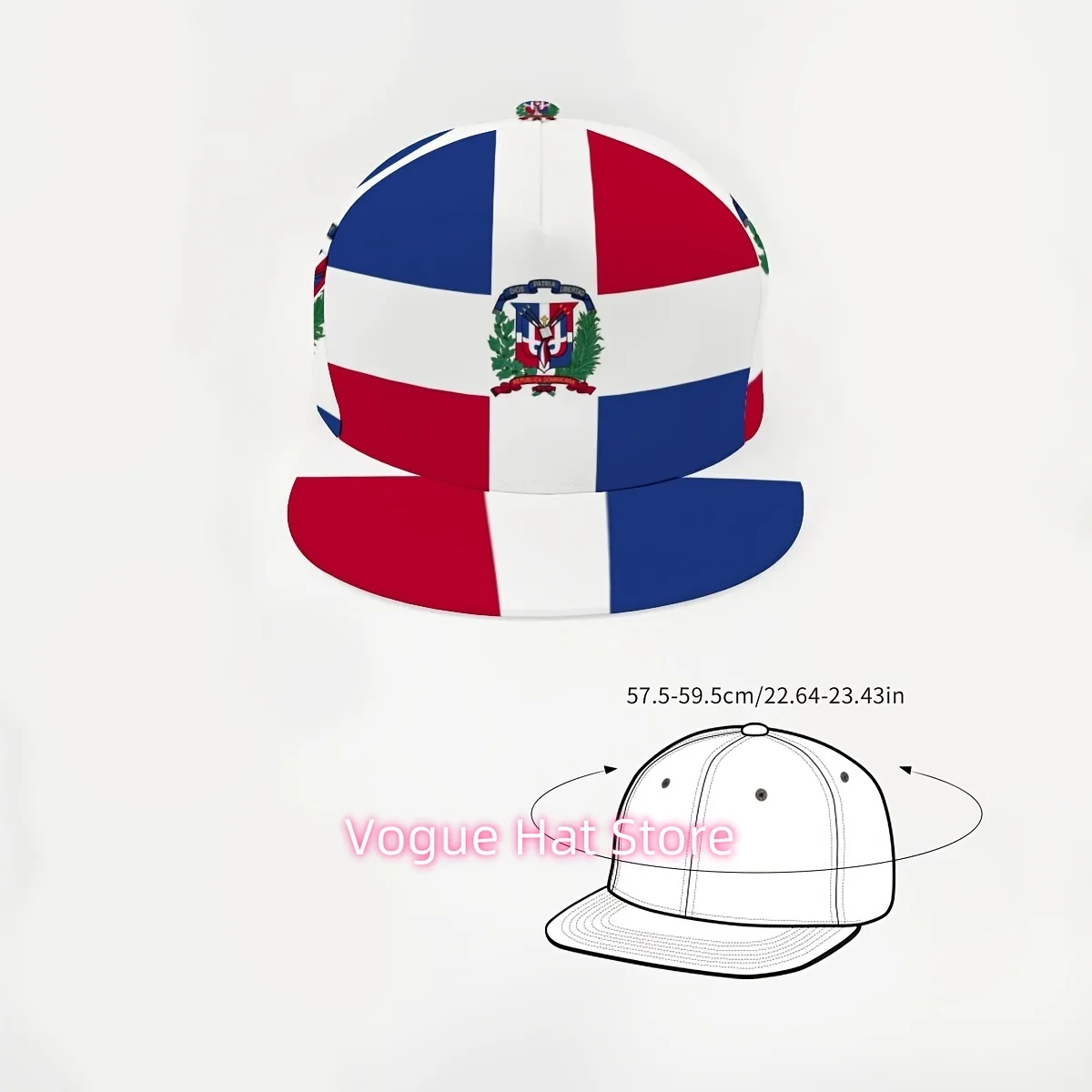 1pc, Baseball Cap, Golf Cap, Dominican Republic Flag, Unisex Sports Fashion, Suitable for Seasonal Running Exercises And Outdoor