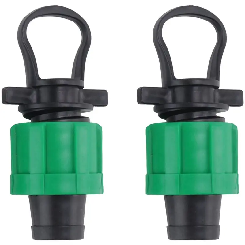 SEWS-2X Drip Irrigation Tubing End Cap Plug 1/2 Inch End Cap Fitting, For With 16Mm Drip Tape Tubing Sprinkler System