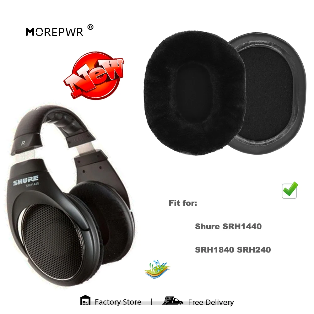 Replacement Ear Pads for Shure SRH1440 SRH1840 SRH240 Headset Parts Leather Cushion Velvet Earmuff Earphone Sleeve Cover