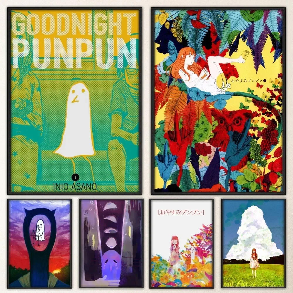 Goodnight Punpun Poster Vintage Poster Prints Art Home Painting Bathroom Kitchen Bar Accessories Wall Sticker Small Size