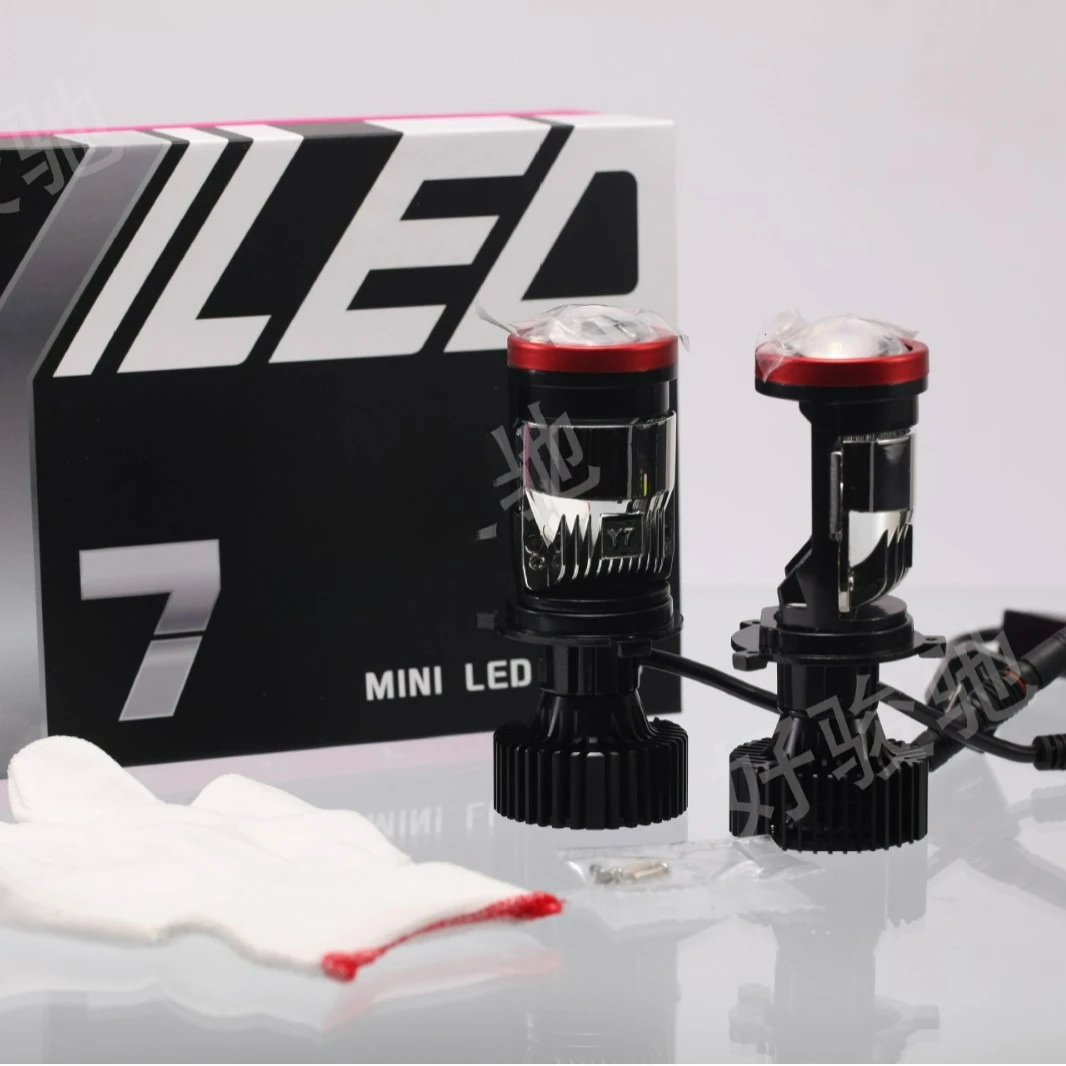 Y6D Y7D car headlights, H4 lens headlights, electric vehicle modified headlights, LED high and low beams, high power