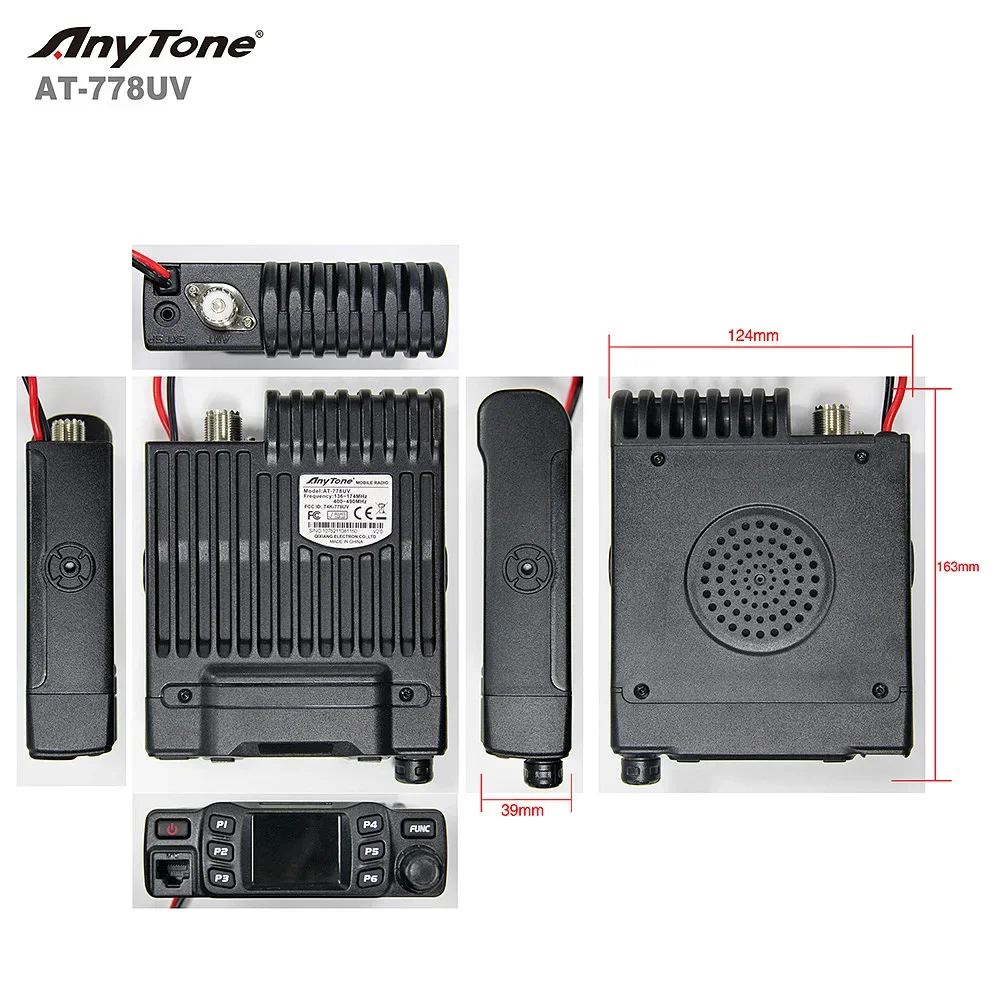 VOX Amateur(HAM) 25W Mini Car Transceiver Support CHIRP AnyTone Mobile Radio AT-778UV II