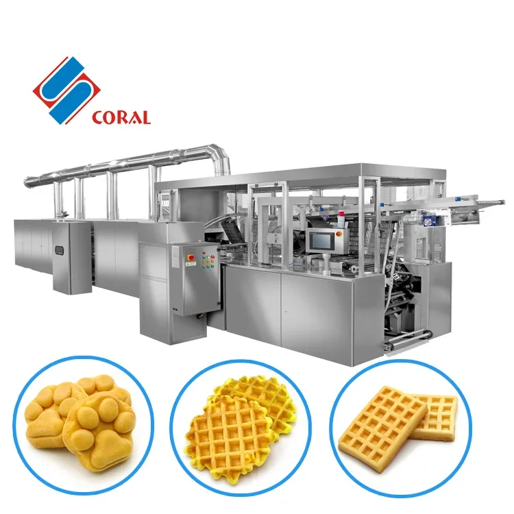 Commercial High Quality Soft Waffle Making Machine / Soft Waffle Baking Line / Waffle Maker