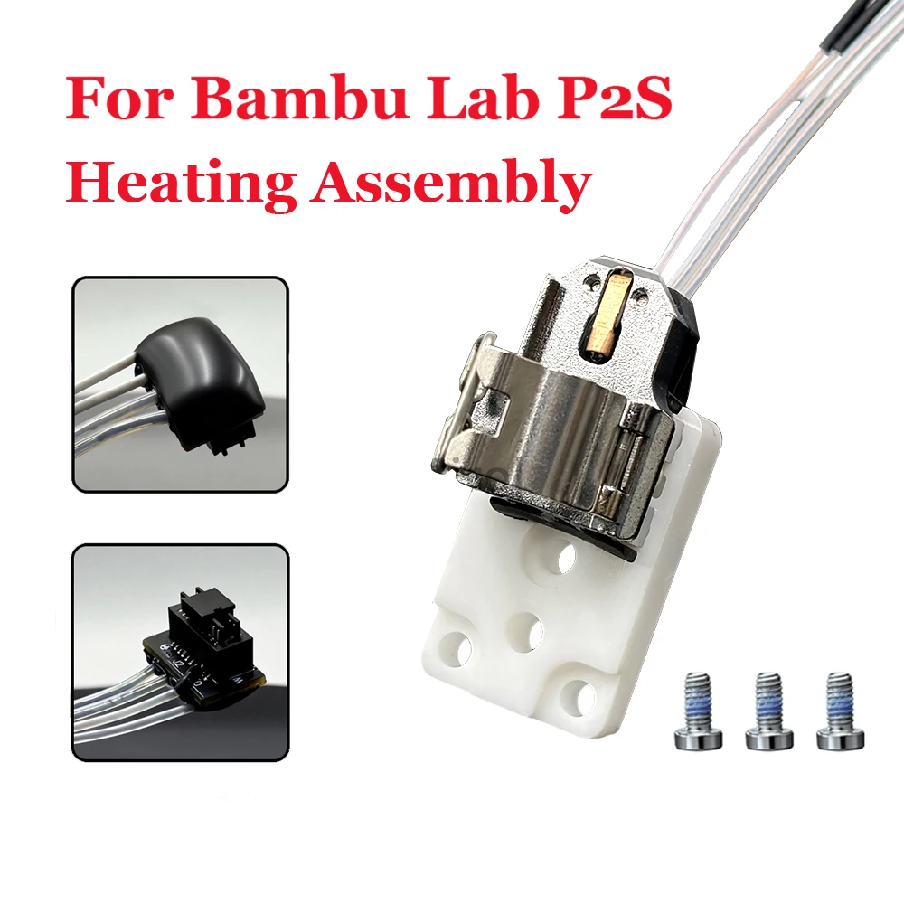 For Bambu Lab P2S Hotend Heating Assembly Block Zirconia Hot End Right Mounting Kit Bambulab p2s 3d Accessories High Quality