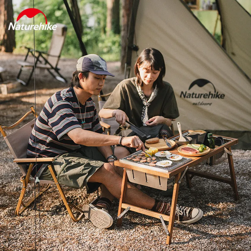 Naturehike Folding IGT Table with BBQ Grill, 40kg Capacity