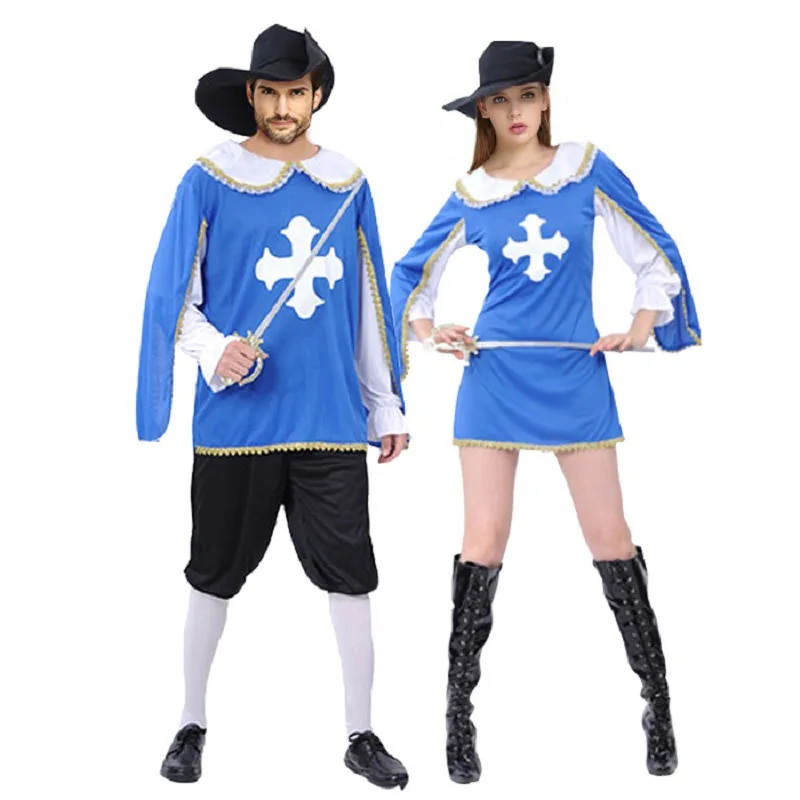 

Men's and Women's Halloween Costumes Crusader Cosplay Costumes Adult Roman Knight Sets Warrior Stage Performance Costumes