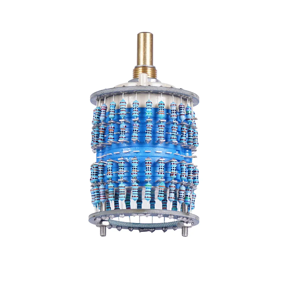 Shunt step potentiometer 2x24/4x24 gears 10K/25K/51K/100K/250K/500K/1M volume round handle potentiometer