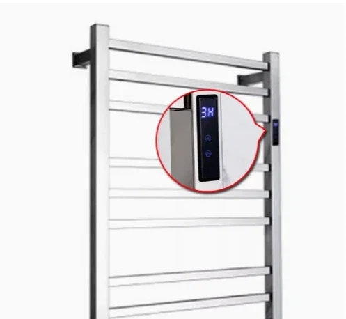 Intelligent Electric Towel Rack, Timing Temperature ,Control Bathroom Drying Rack, 304 Stainless Steel ,with Waterproof Switch