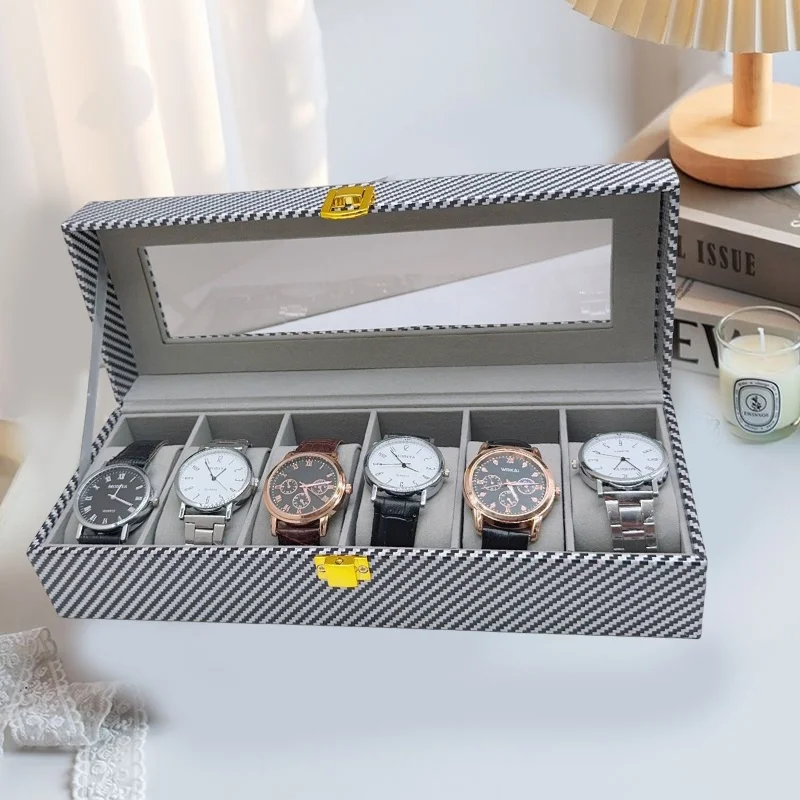 Watch Box 3/6/10/12 Slots Watch Display Case For Men Organizer Jewelry Storage Box For Gifts
