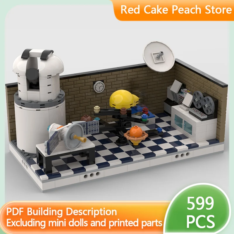 都市の街並みモデル MOC 組み立てブロック 宇宙研究室シーン モジュール式テクノロジー 子供向けホリデーギフト 組み立ておもちゃセット