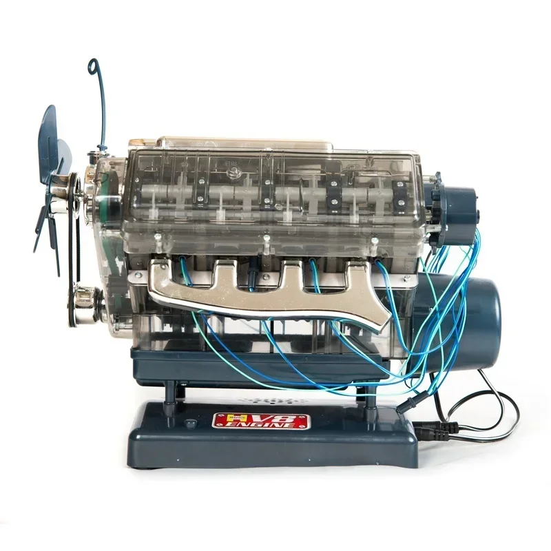 

Mini V8 Engine Assembly Model Transparent Vision Runable Birthday Gift Toy