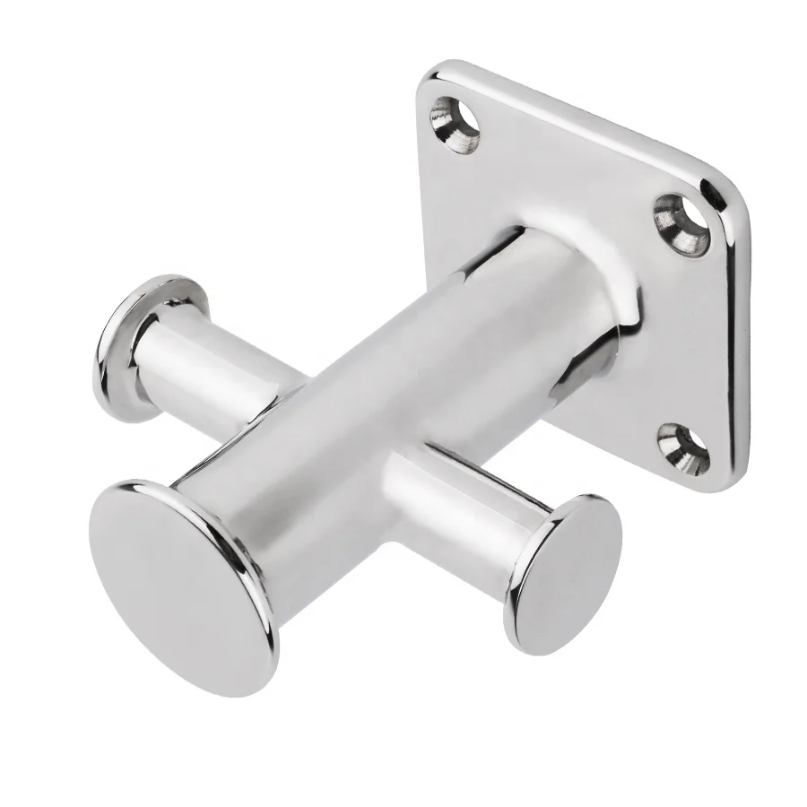 Finished mirror surface single cross marine grade stainless steel 316 marine pillar