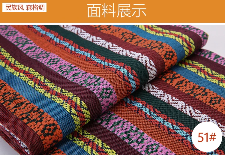 Teramila Baumwoll-Leinen-Stoff im Ethno-Stil für Hotel- und Bar-Tischdecken, Kissen, Sofabezüge, Textil-Patchwork, Vorhänge und Dekorationsmaterialien – Detail 13