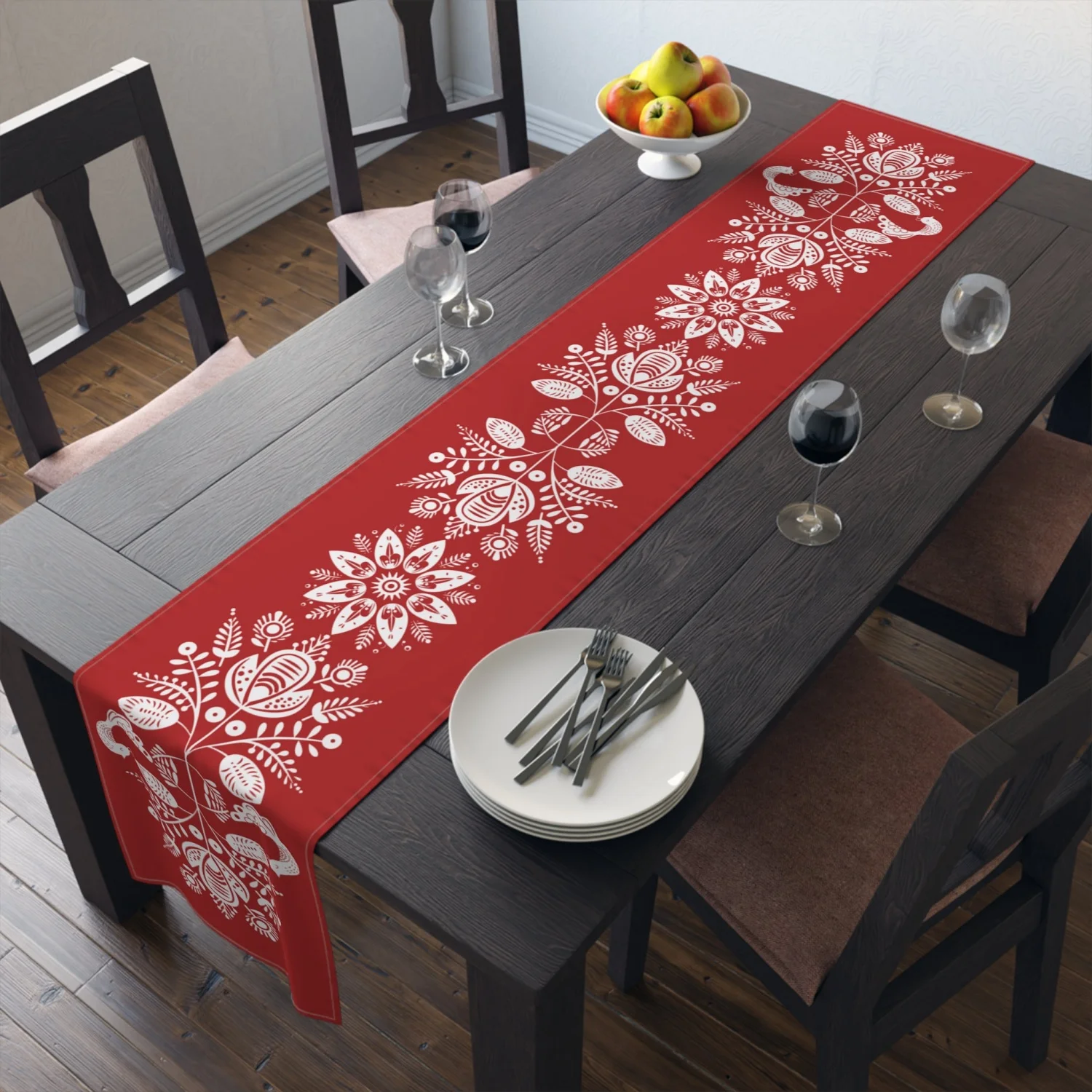 Christmas Table Runner - Non-slip and easy to clean, sizes 30x45cm to 260x33cm, suitable for Nordic Christmas and winter family