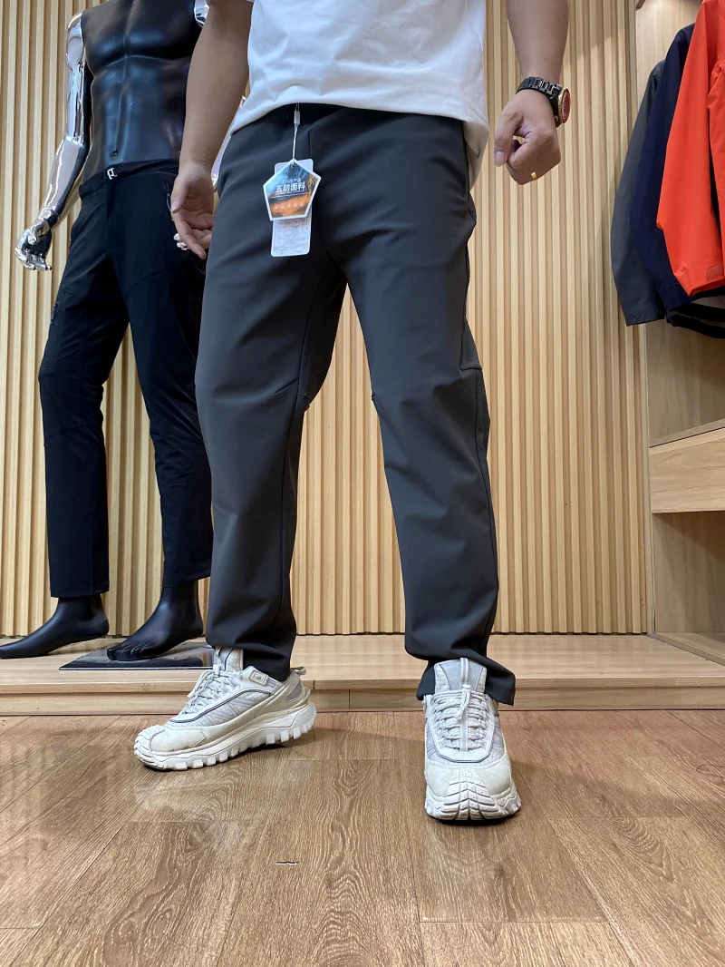 

Five-Proof Tech Men's Casual Pants Loose Straight Leg Warm Winter Trousers Windproof Water-Resistant Faionable Leisure Wear