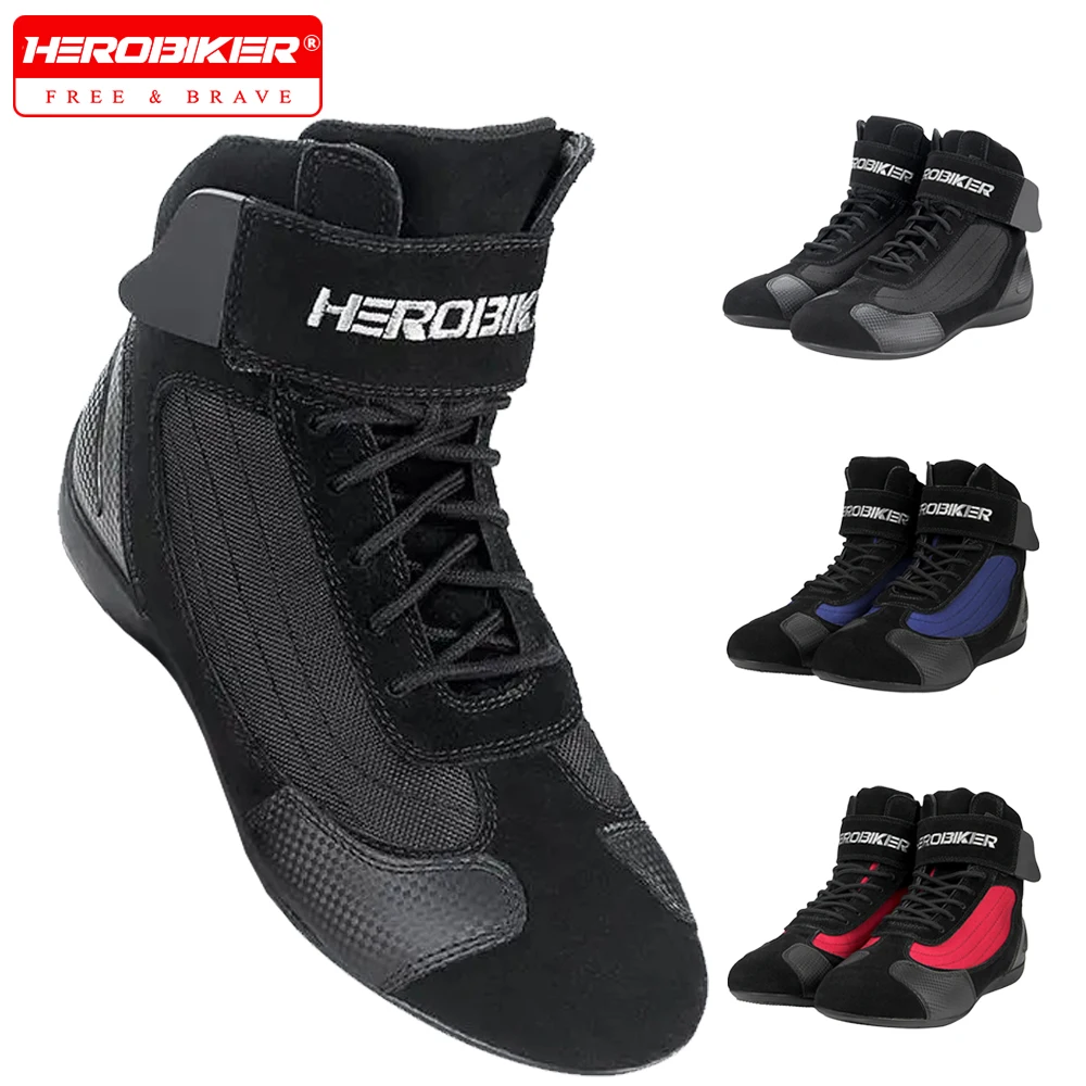 

Мужские мотоциклетные ботинки для езды по бездорожью, спорта на открытом воздухе, дорожные короткие туфли, противоскользящие и износостойкие мотоциклетные защитные ботинки