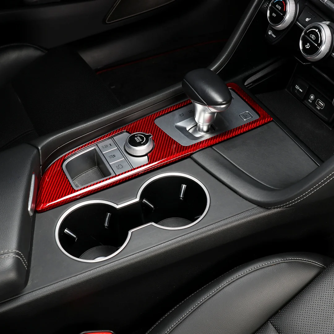 

Накладка на центральную консоль автомобиля, защитная крышка центрального переключения передач, дизайн из углеродного волокна, материал ABS для Genesis G70 2019-2026 LHD