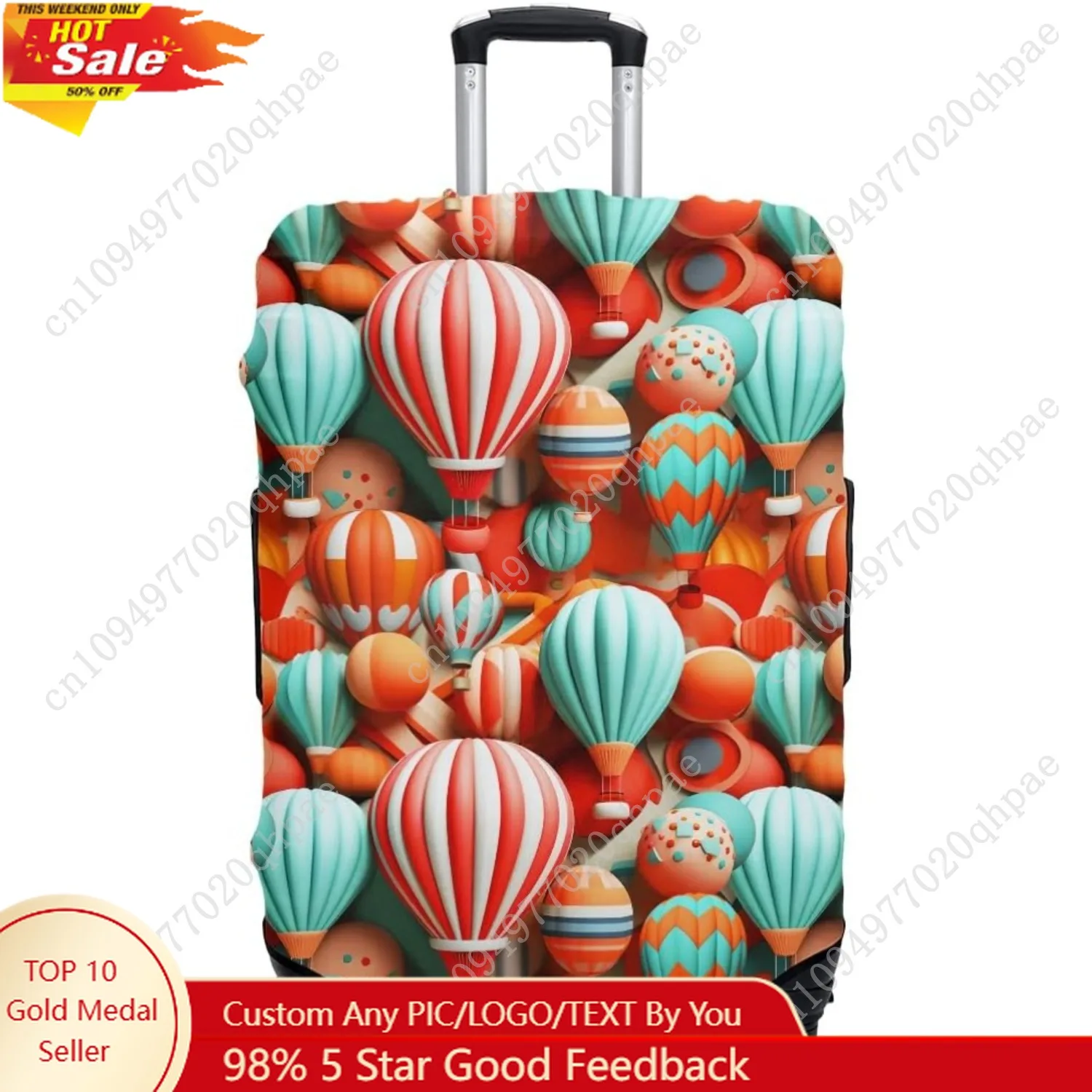

Stretchy Spandex Suitcase Covers for Luggage with Zippers & Elastic Straps, Durable & Stylish Luggage Decorate Covers TSA Approv