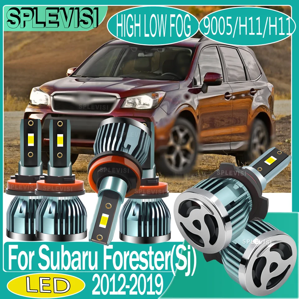 

12v LED Headlight high low beam foglight 60000 Hours Lifespan For Subaru Forester(Sj) 2012 2013 2014 2015 2016 2017 2018 2019