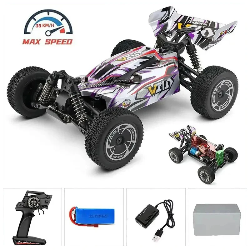 144010 WLtoys 1:14 RC Auto da corsa 60KM/H 2.4G Telecomando Ad alta velocità Off-Road Drift Assorbimento degli urti Ragazzi adulti Giocattoli Regalo per bambini
