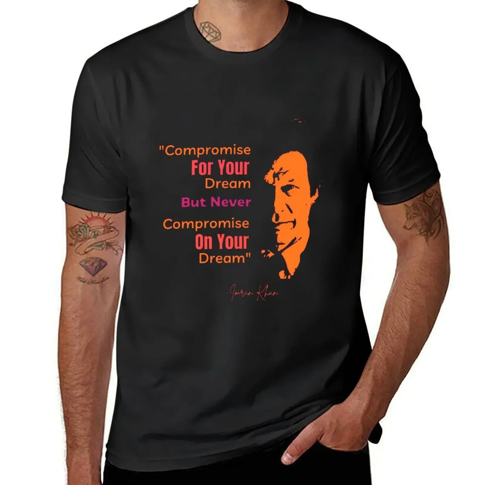 Imran Khan Qoute - Colored Version T-Shirt vintage clothes oversized quick drying mens graphic t-shirts big and tall