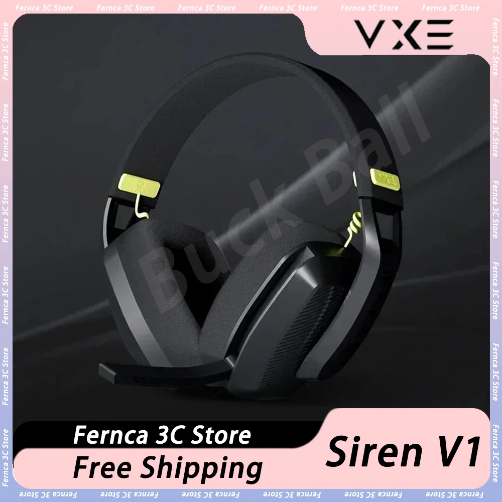 

VGN VXE Siren V1 Two Mode Headset Wireless Bluetooth 5.3 Low Latency FPS Gaming Headset Earphone Light Weight Pc Gamer Office