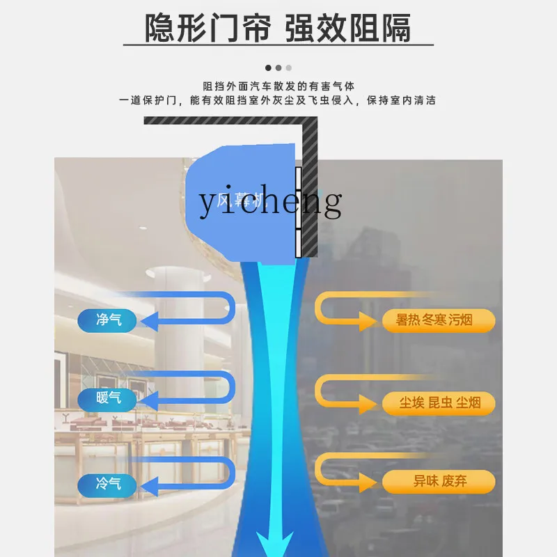 TQH riscaldamento elettrico riscaldamento dell'acqua macchina per tende d'aria macchina per tende d'aria per porte del centro commerciale a doppio scopo