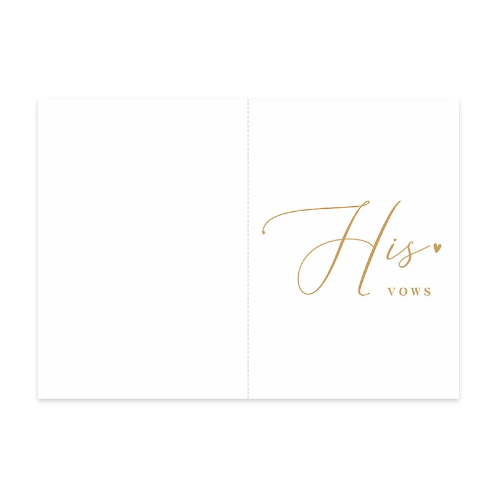 Classical Wedding Vow Cards Gold Foil Specialty Paper Stationary For Marriage Ceremony Bridal Promises Keepsake Supplies