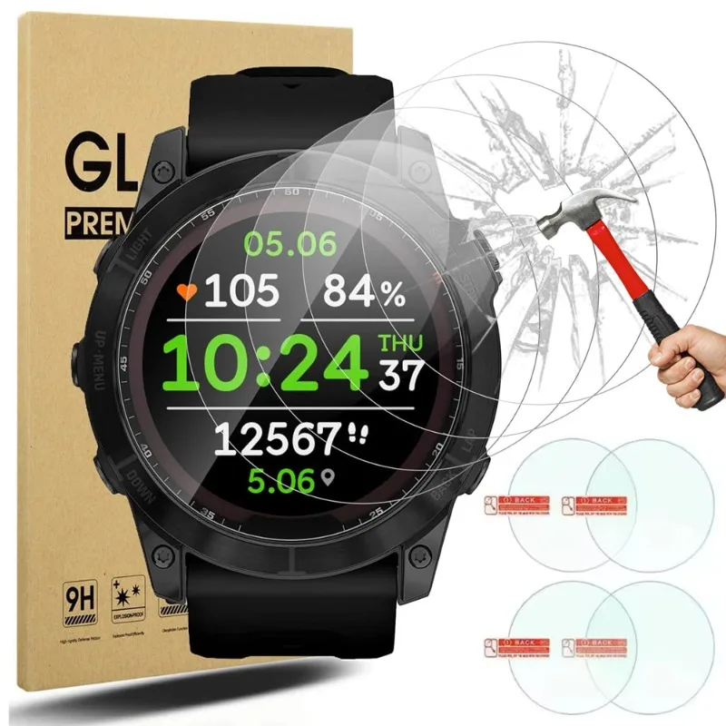 

1-5PCS Tempered Glass Films for Garmin Fenix 8Pro Smartwatch Anti-Scratch Screen Protectors for Garmin Fenix Watch 8Pro Films