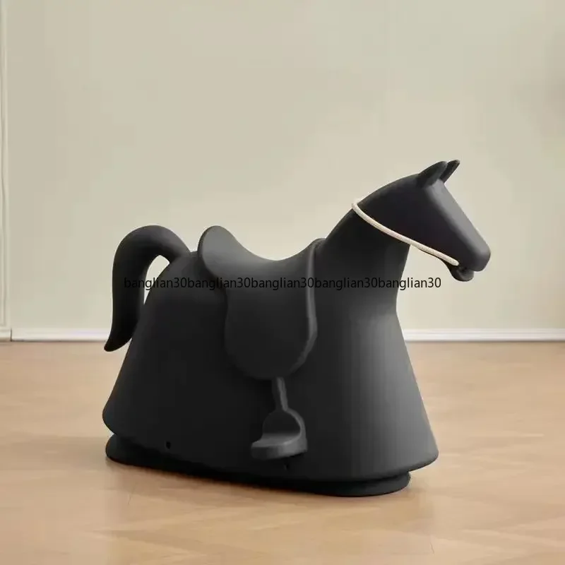 Creative Rocking Chair  Animal Stool Decor Cartoon Toys Small Horse Chairs Living Room Toy Stools