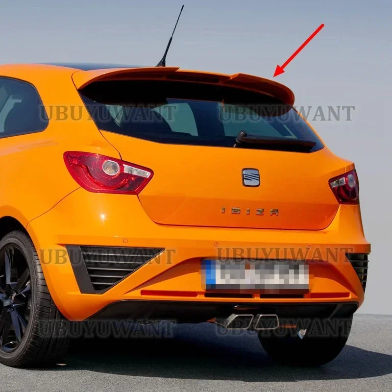 Roof Spoiler For Seat Ibiza 2008 - 2017 Year Cupra St. 5 Doors  Abs Plastic Gloss Black Rear Trunk Wing Lip Spoiler