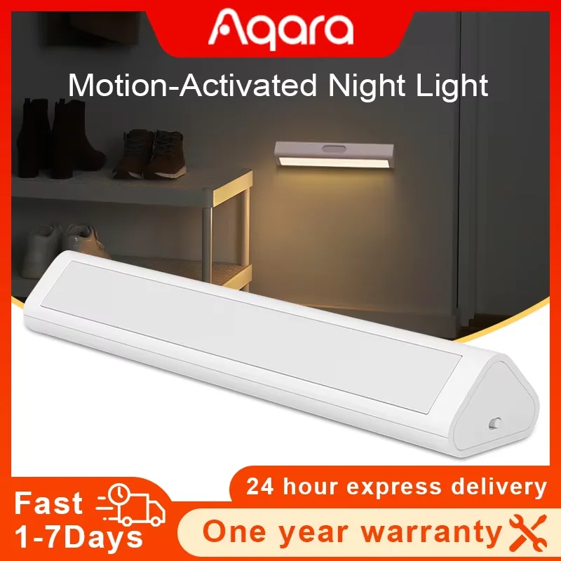 Aqara Induction LED Night Light Magnetic Installation with Human Body Light Sensor 2 Level Brightness 8 Month Standby Time