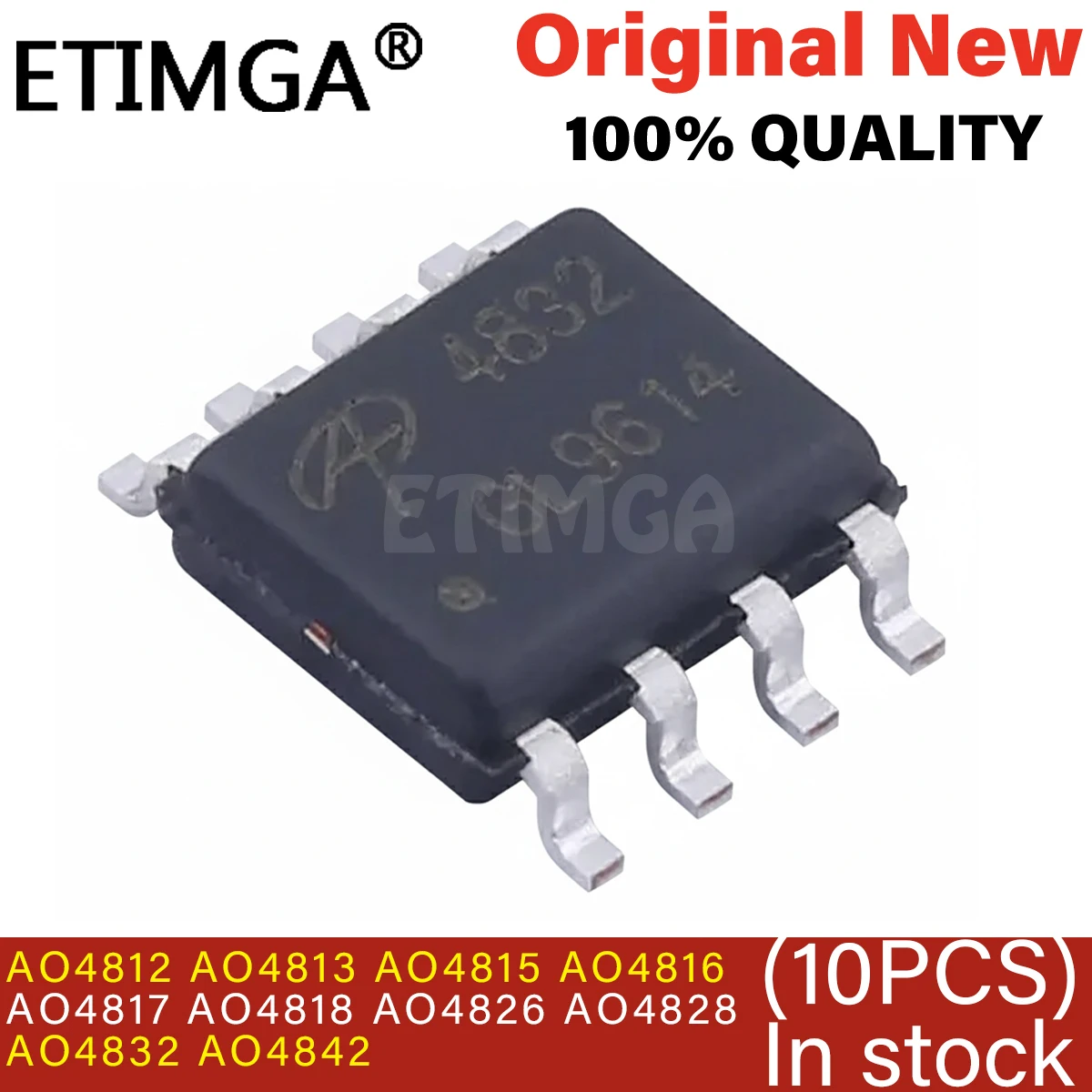 (10pcs)100% New AO4812 AO4813 AO4815 AO4816 AO4817 AO4818 AO4826 AO4828 AO4832 AO4842 sop-8 Chipset