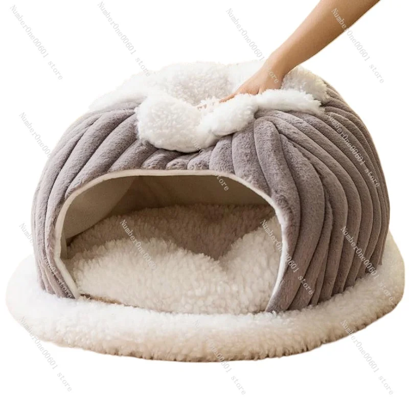 Winter Cozy Pet House Dogs Soft Nest Kennel Sleeping Cave Cat Dog Puppy Warm Thickening Tents Bed Nest For Small Dogs Cats