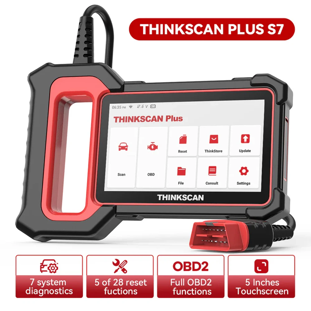 

THINKCAR Thinkscan Plus S7 Car Diagnostic Tools 7 Systems Obd2 Scanner 5 Resets Automotivo Scanner Code Reader Wifi Free Update